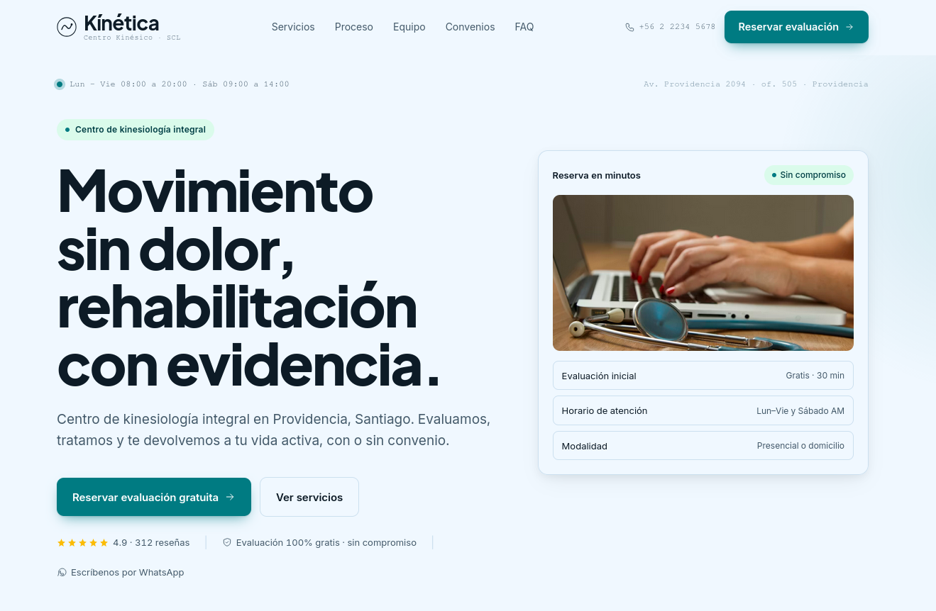 Kinética - Página principal