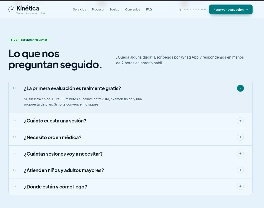 Kinética - FAQ